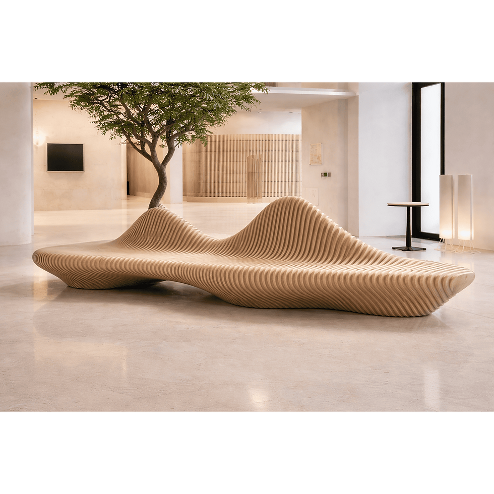 wooden bench