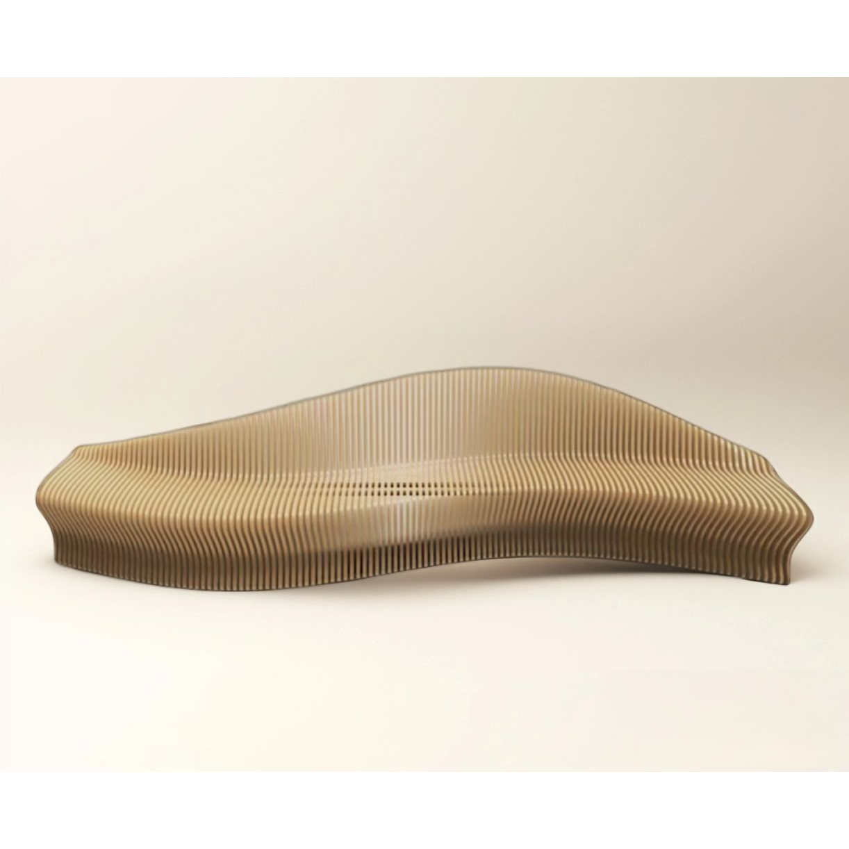 Parametric wood benches outdoor "Flow Bench"