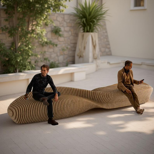 Twist – Custom Bench with Sculptural Elegance | Zorka Furniture