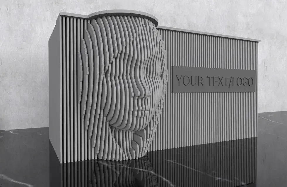 Modern Reception Desk "Woman Face"