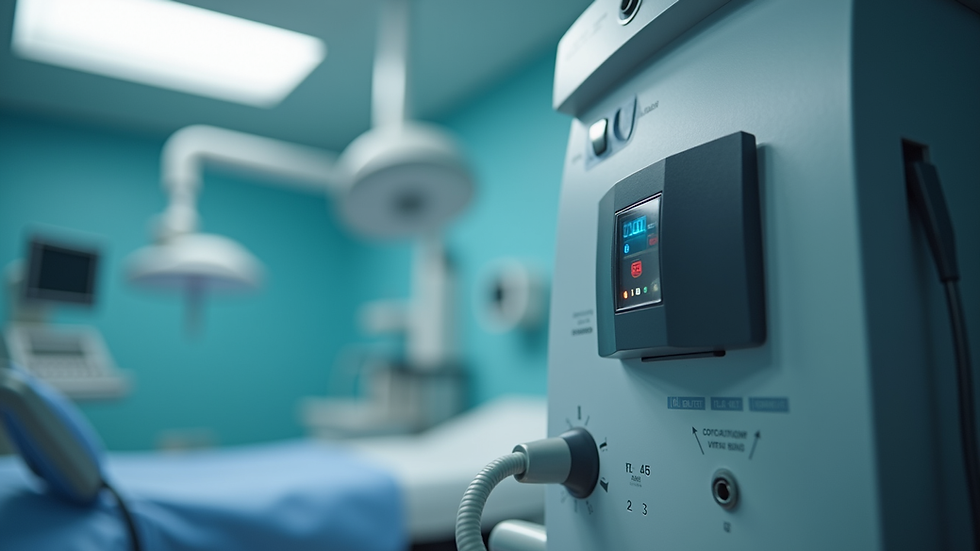 Close-up view of medical equipment used for male reproductive health diagnostics