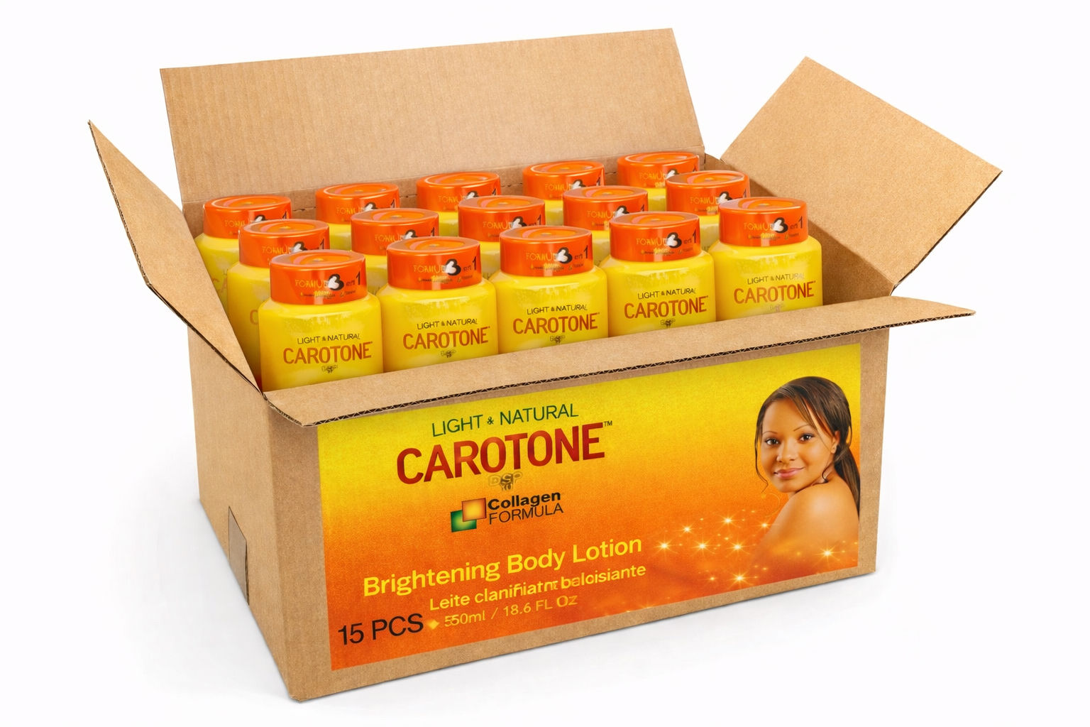 Carotone body lotion 550ml.  15 pcs