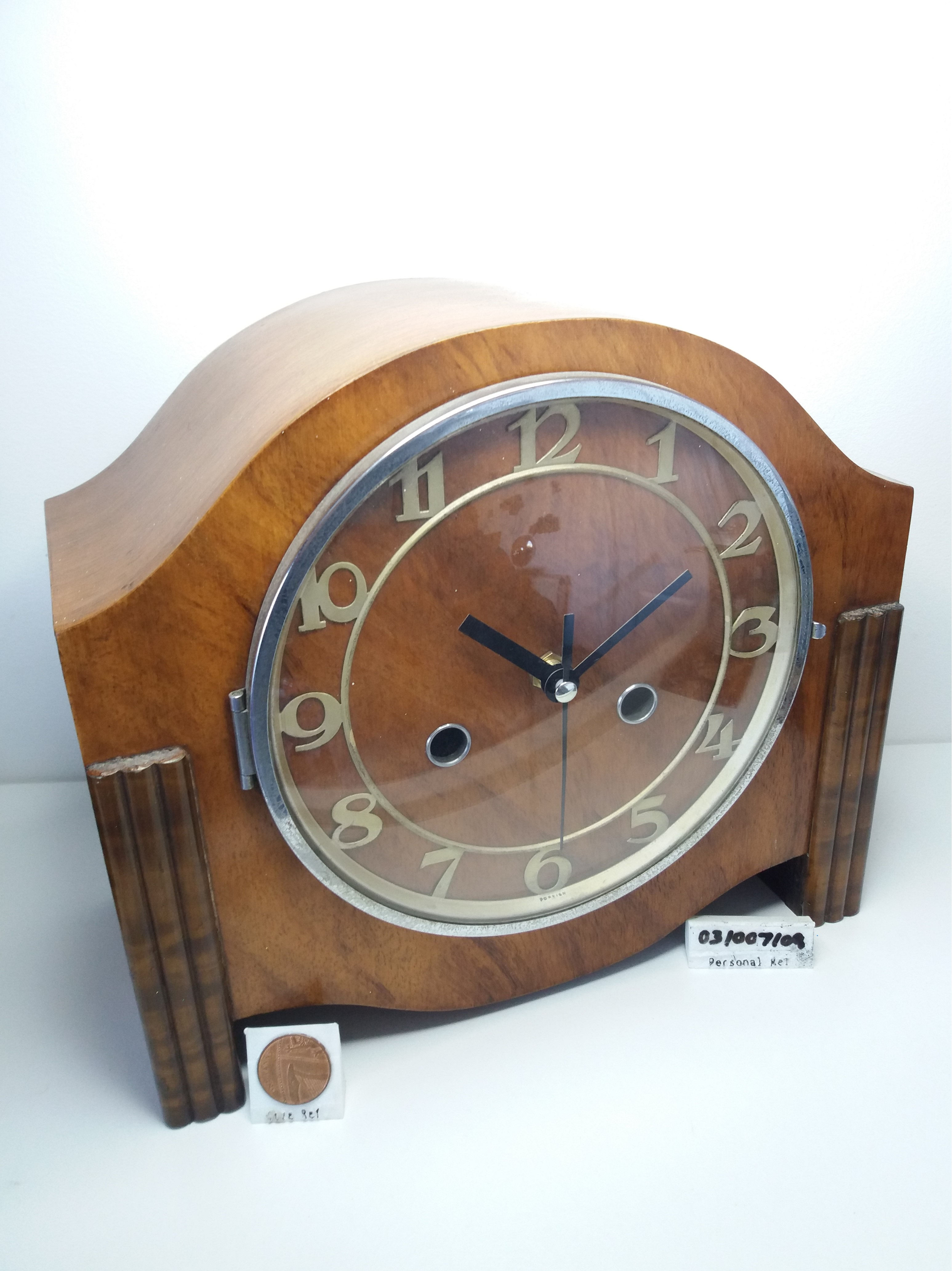 Art Deco Mantle Clock w. modern battery mechanism