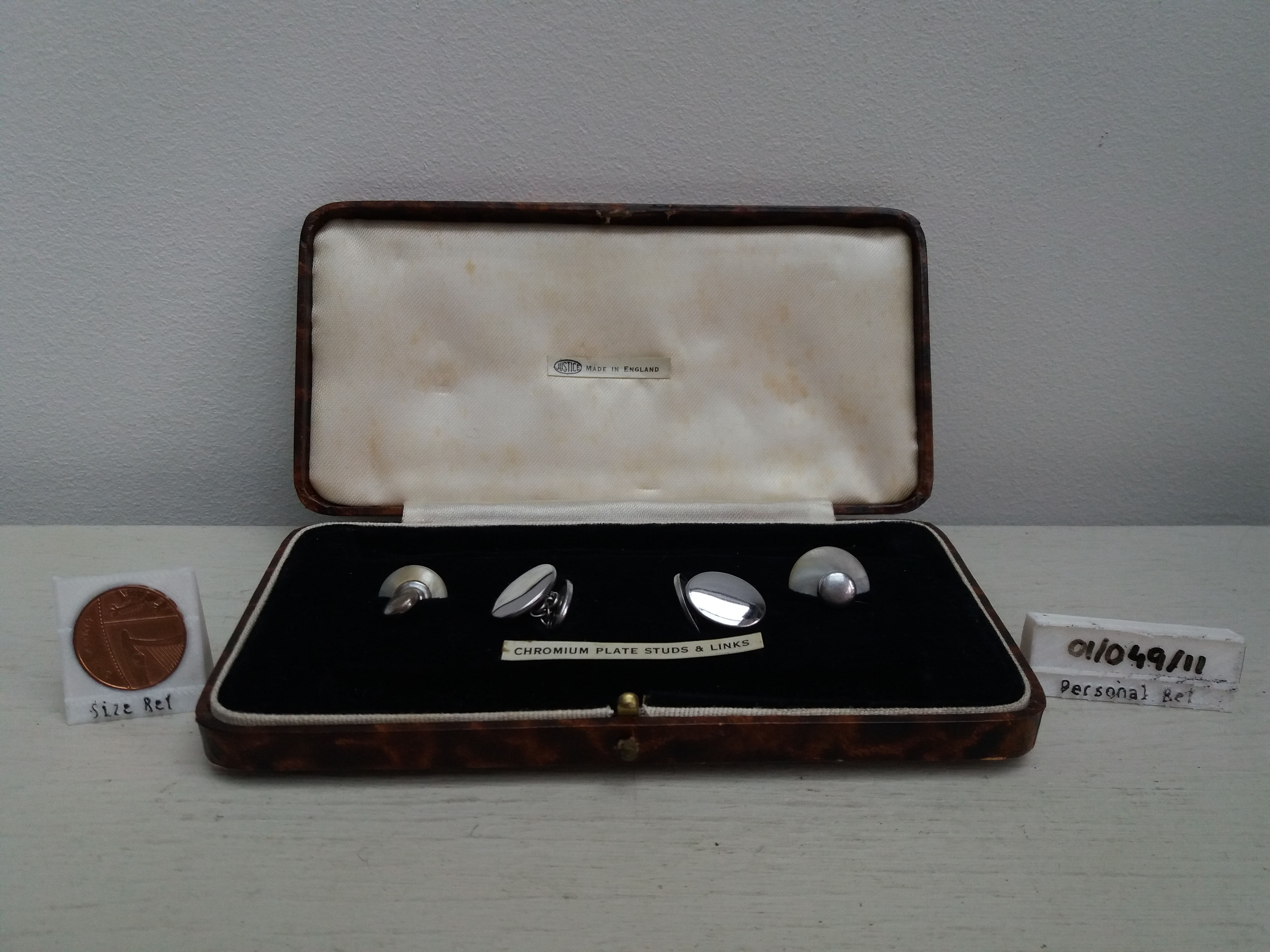 Chrome Plate Studs & Links & Case