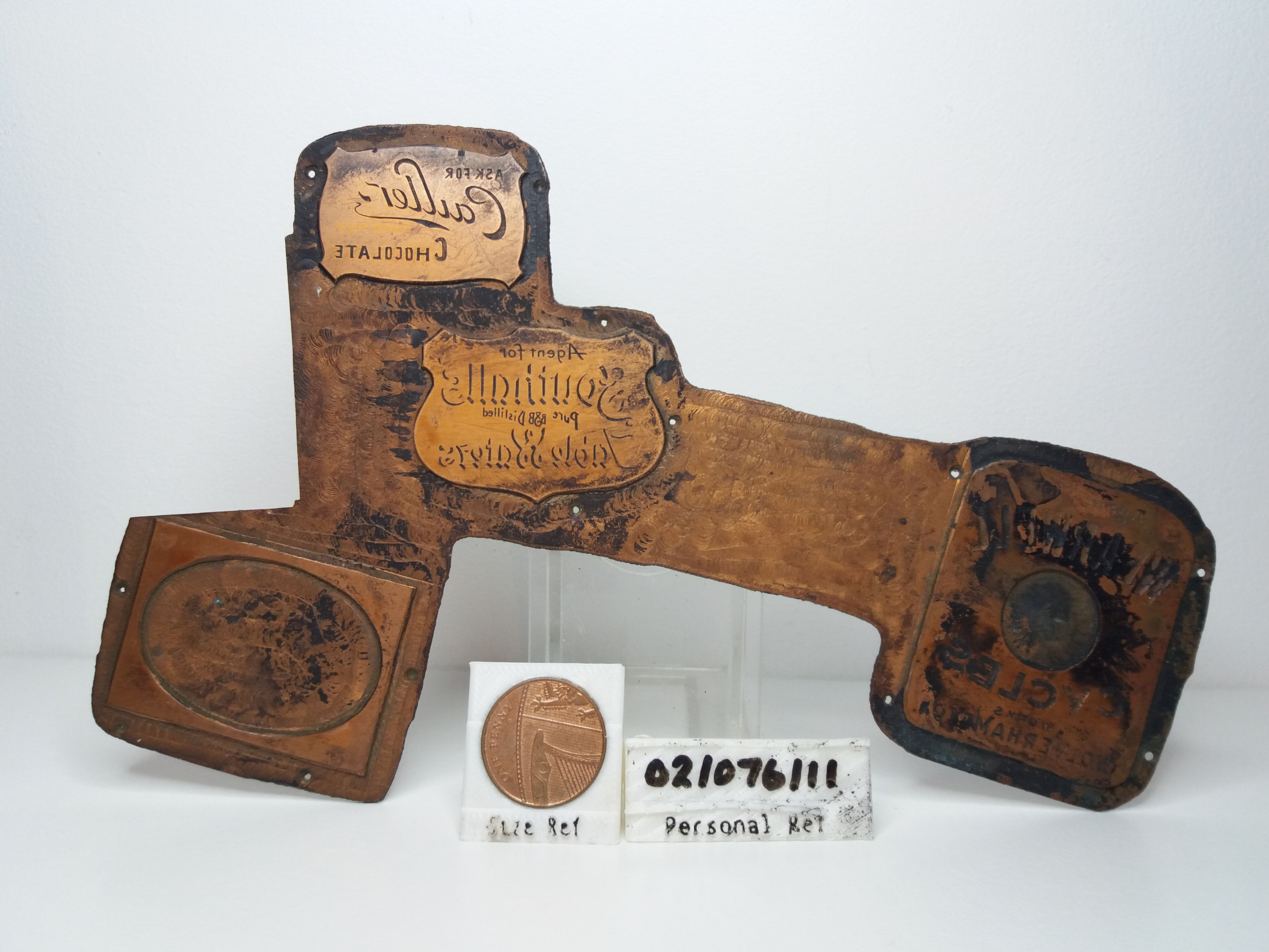 Antique Printing Press Advertising Transfer Plate