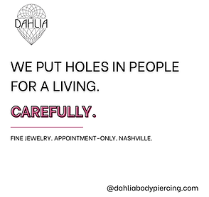 Custom Instagram graphic designed for Dahlia Body Piercing