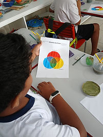 Exercício Ciranda das Cores das aulas do projeto Lendas de Paraty