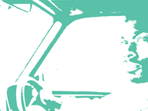 infographie verte, un jeune homme au volant