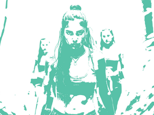 infographie, des guerrières dans la forêt