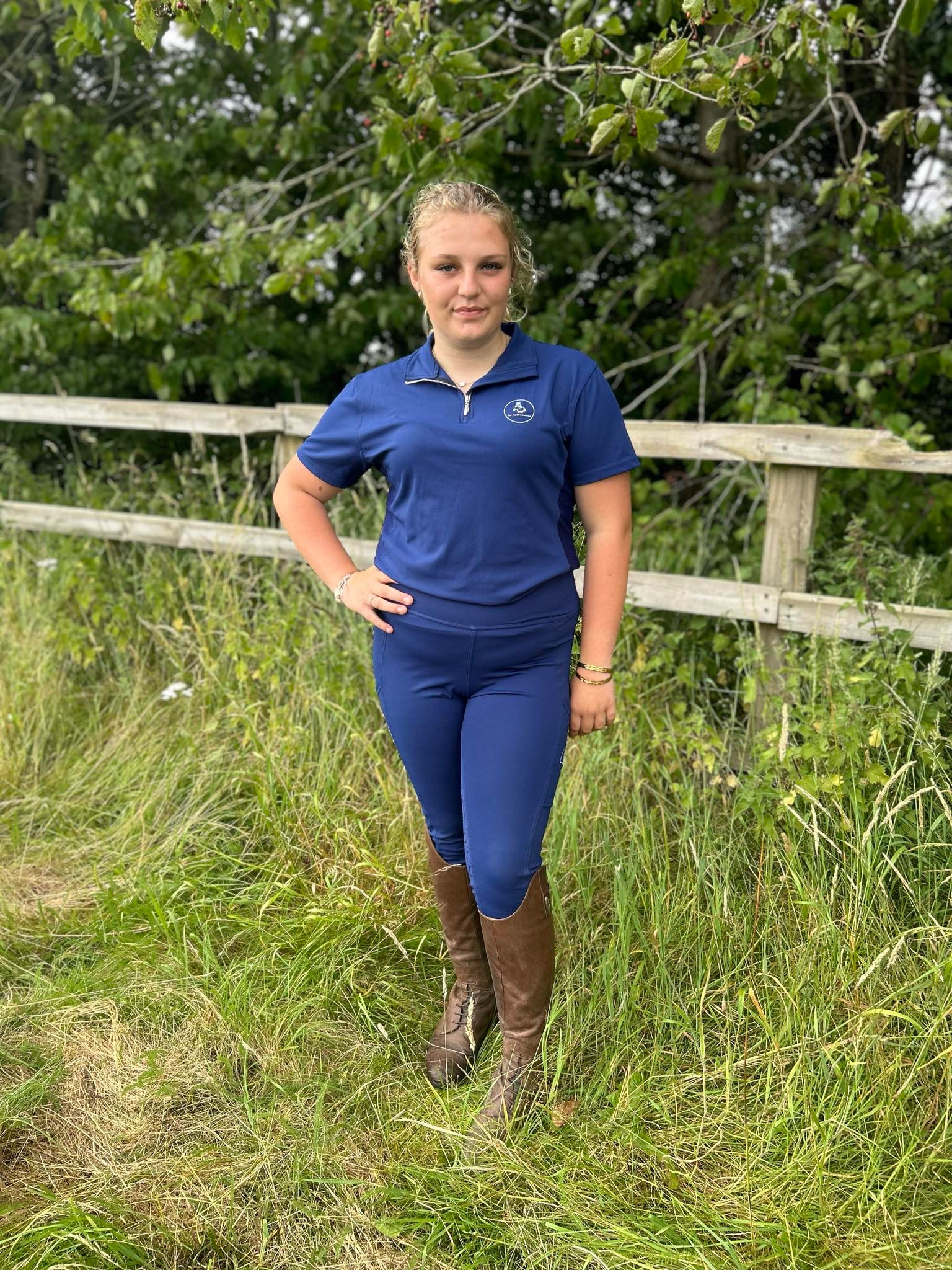 BME Blue Short Sleeve Top