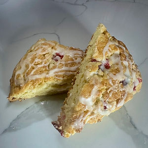 Golden Strawberry Buttermilk Sourdough Scones