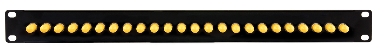 1U Black Front Panel - up to 24 fibres ST Singlemode