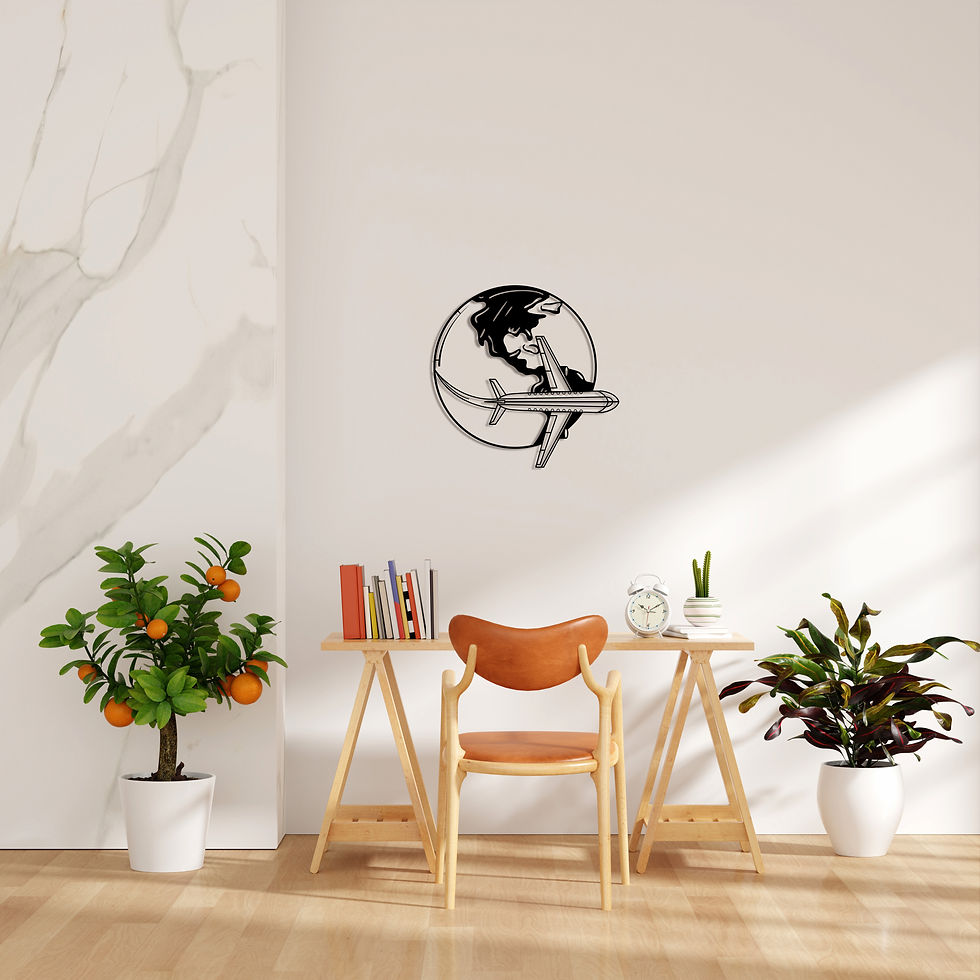 MES Vol autour du monde | Tableau métal | Découpe laser | SE.ME.CO