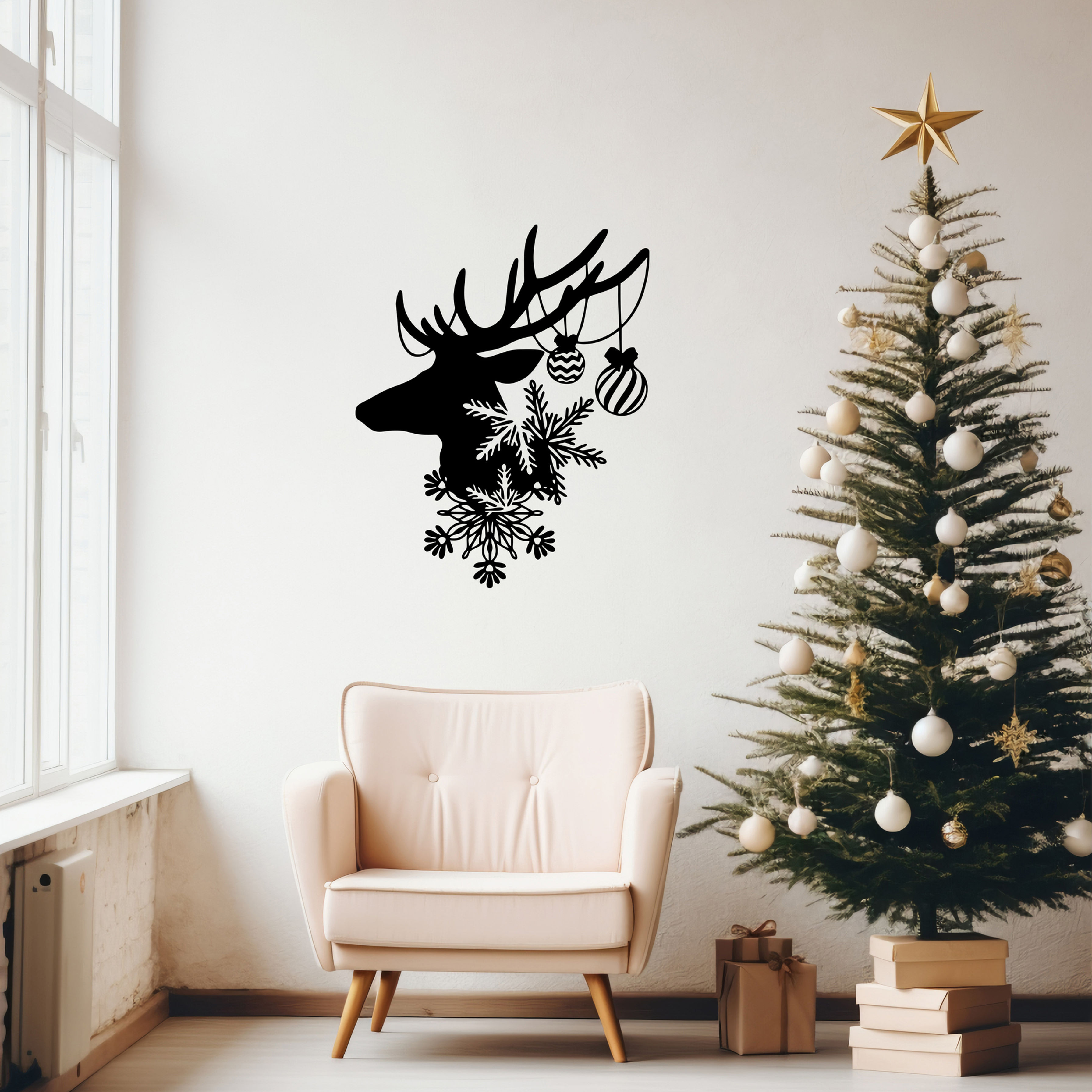 MES CERF DE NOEL | Décoration métal | Découpe laser | SE.ME.CO