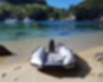 300LX Inflatable Boat front view on the beach