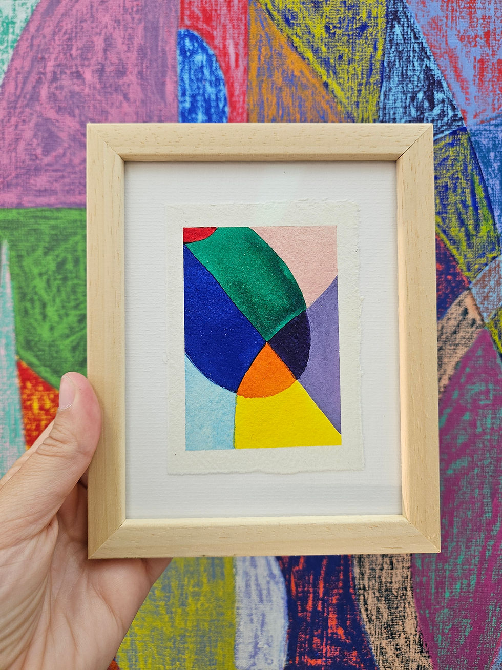 Oeuvre originale abstraite et colorée - Artiste peintre La Rochelle - Mathilde At