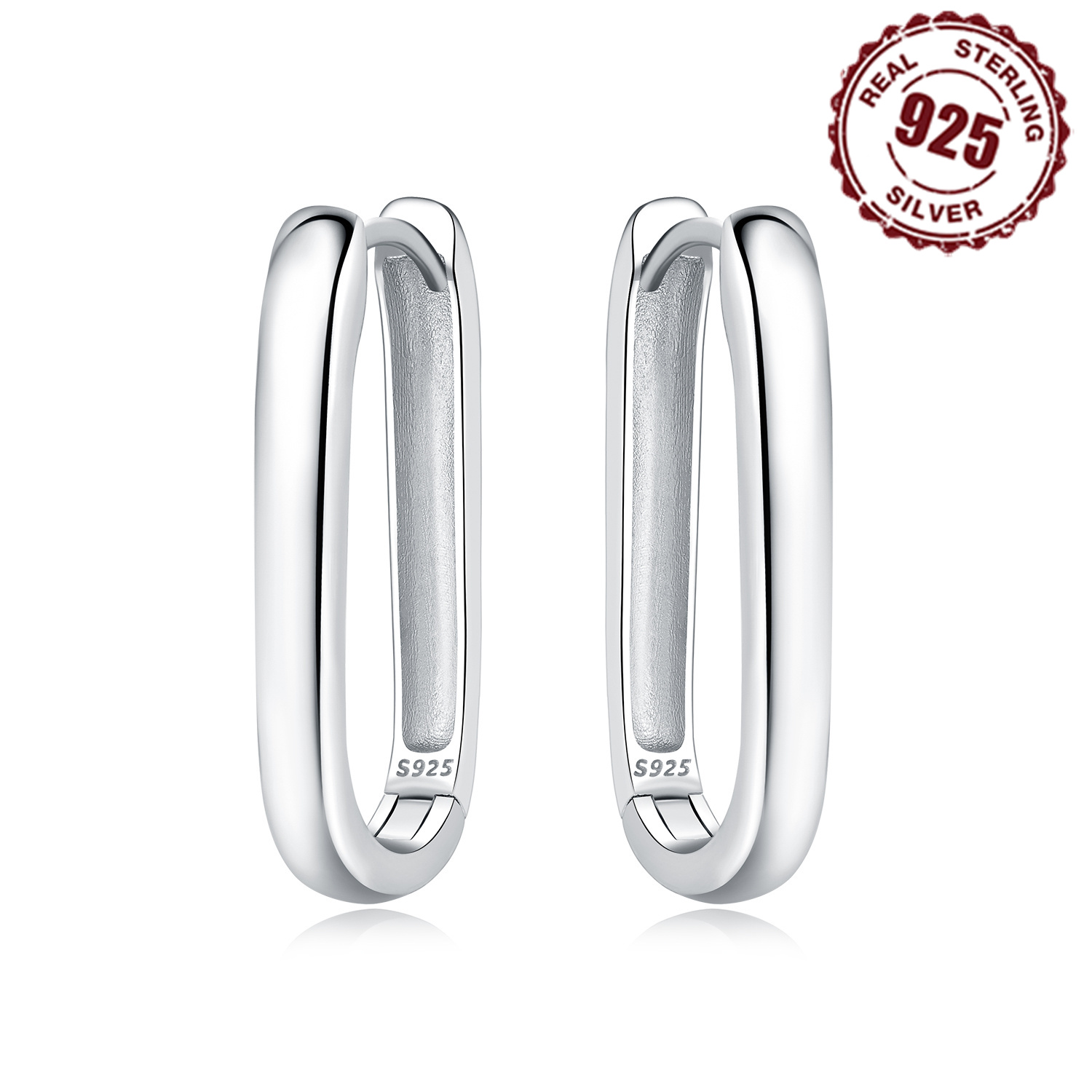 925 Sterling Silver Simple Versatile Earrings Jewelry Versatile Hoop Earrings Fo