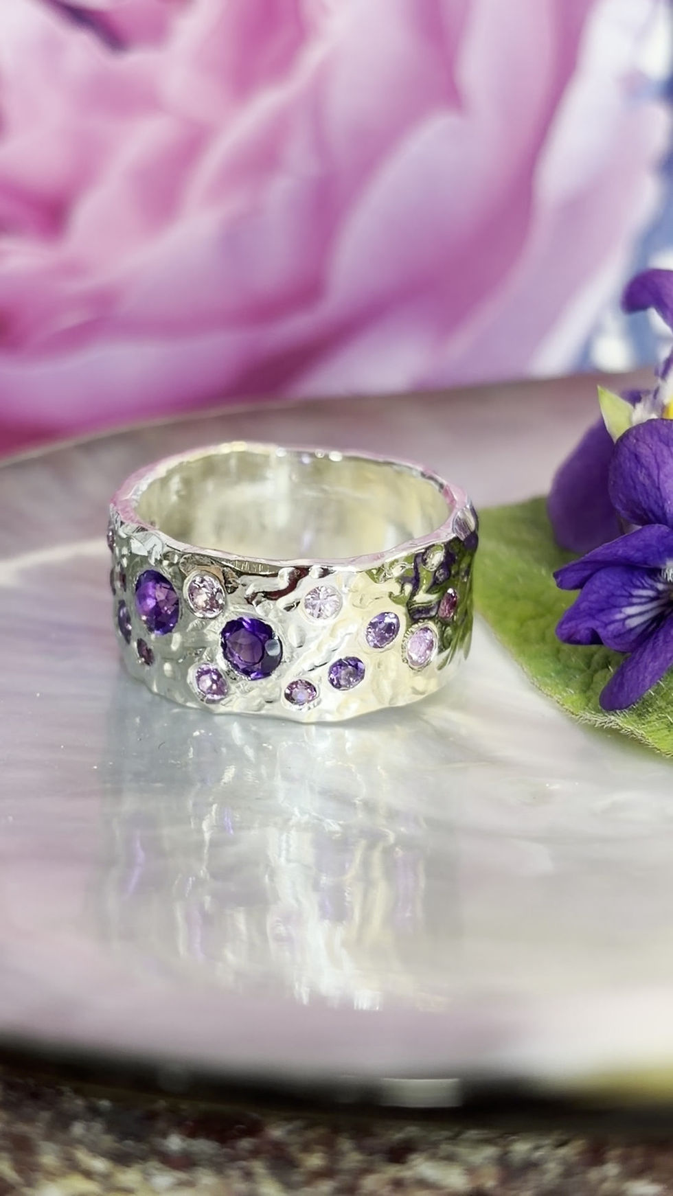 Miniaturebillede: Bred sølv ring 