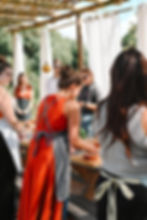 lia pasta making outdoor