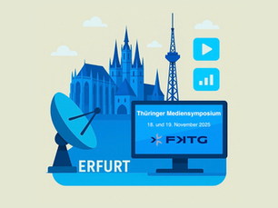 Thüringer Mediensymposium 2025 in Erfurt – Veranstaltungsvisual mit FKTG-Logo