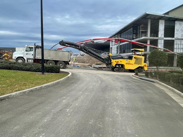 High Quality Asphalt using road profiler in an industrial yard in Sydney