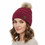 Miniatura: Gorro Tejido con Pom Pom - Negro o Rojo