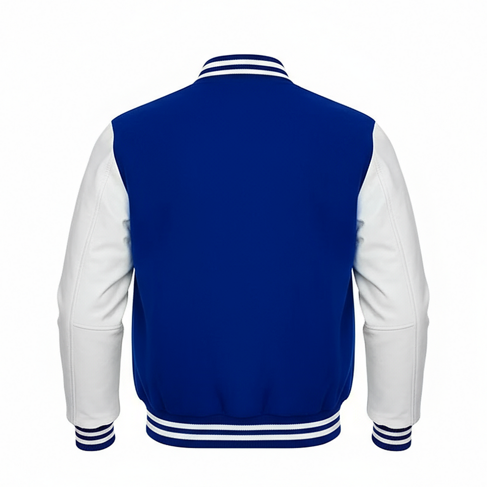 Miniatura: Chaqueta Varsity Unisex con Mangas Blancas