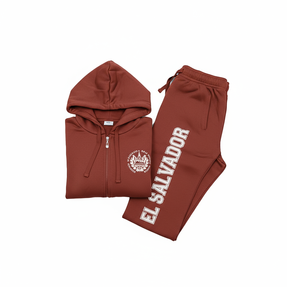 Miniatura: Conjunto Terracota de El Salvador para Mujer – Sudadera con Cierre y Pantalón