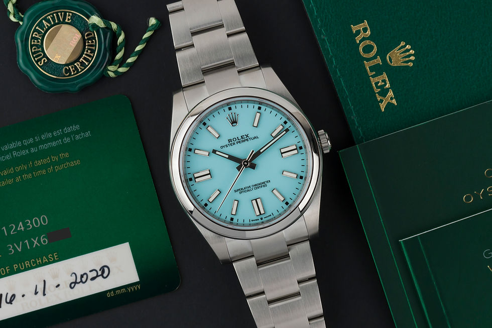 Thumbnail: 2020 Rolex Oyster Perpetual Ref. 124300 41mm Turquoise 'Tiffany’ NEW STICKERS
