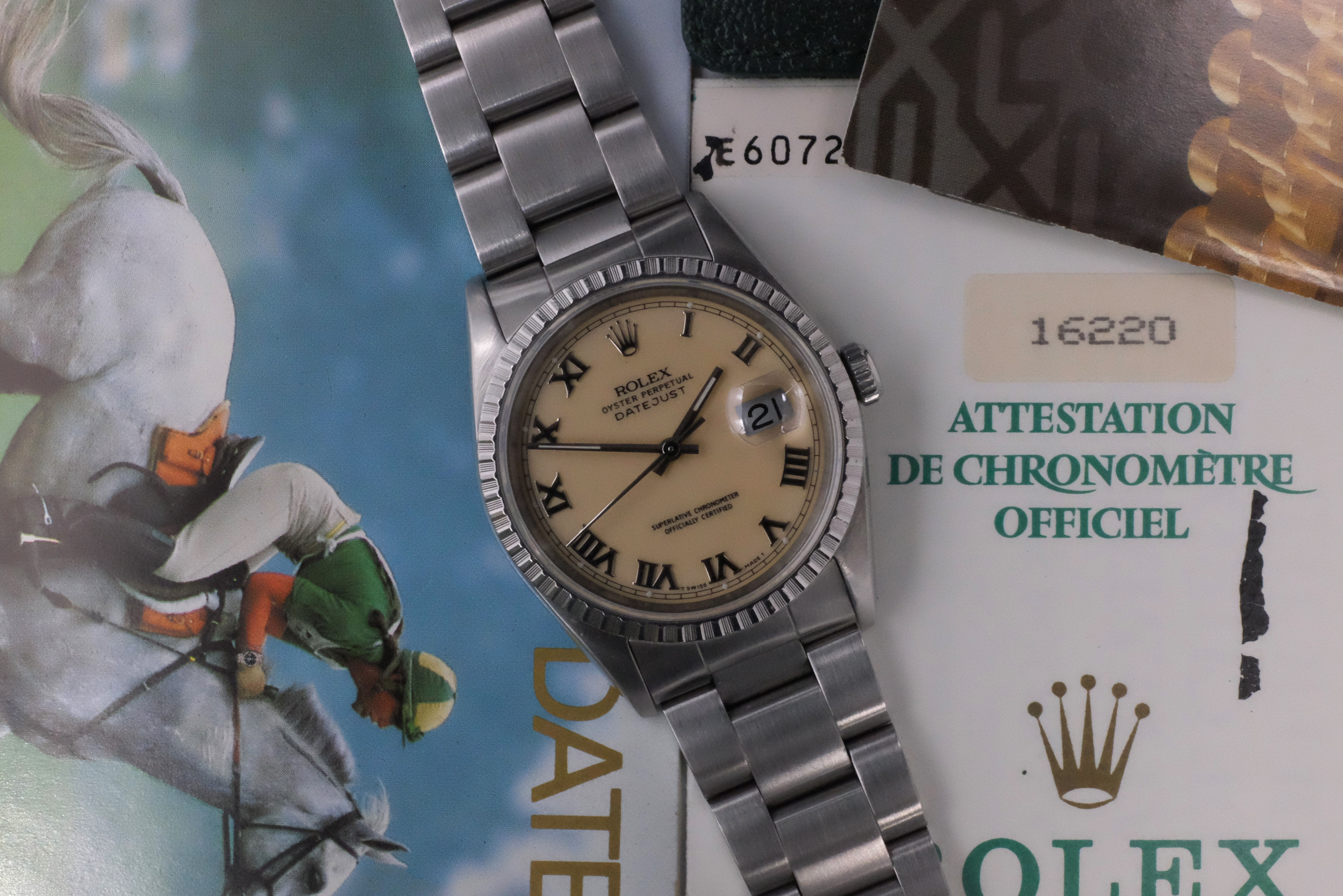 1990 Rolex Datejust Ref. 16220 'Cream' Full Set
