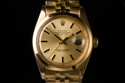 1974 Rolex Datejust Ref. 1600 'Champagne' dial 'Unpolished' in 18K