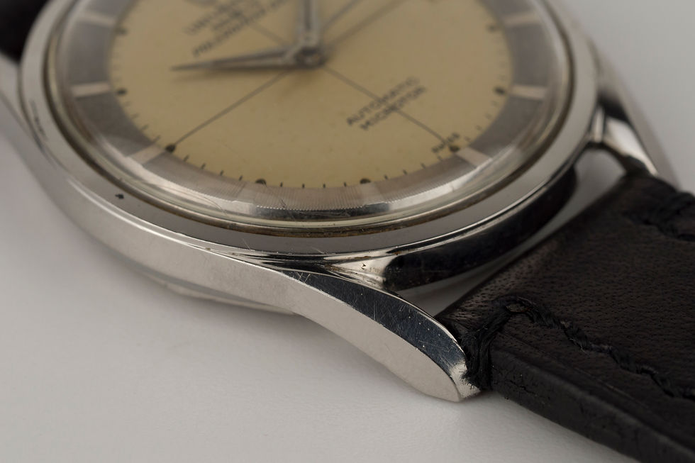 Thumbnail: 1960 Universal Genève Polerouter Date Ref. 204610-1 Cream 'Panna' dial with Box