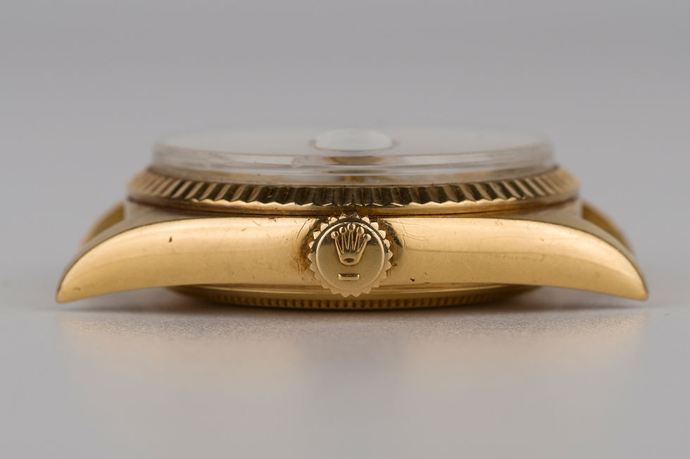 Thumbnail: 1973 Rolex Day-Date Ref. 1803 Champagne 'No-Lume' Linen dial in 18K Yellow Gold