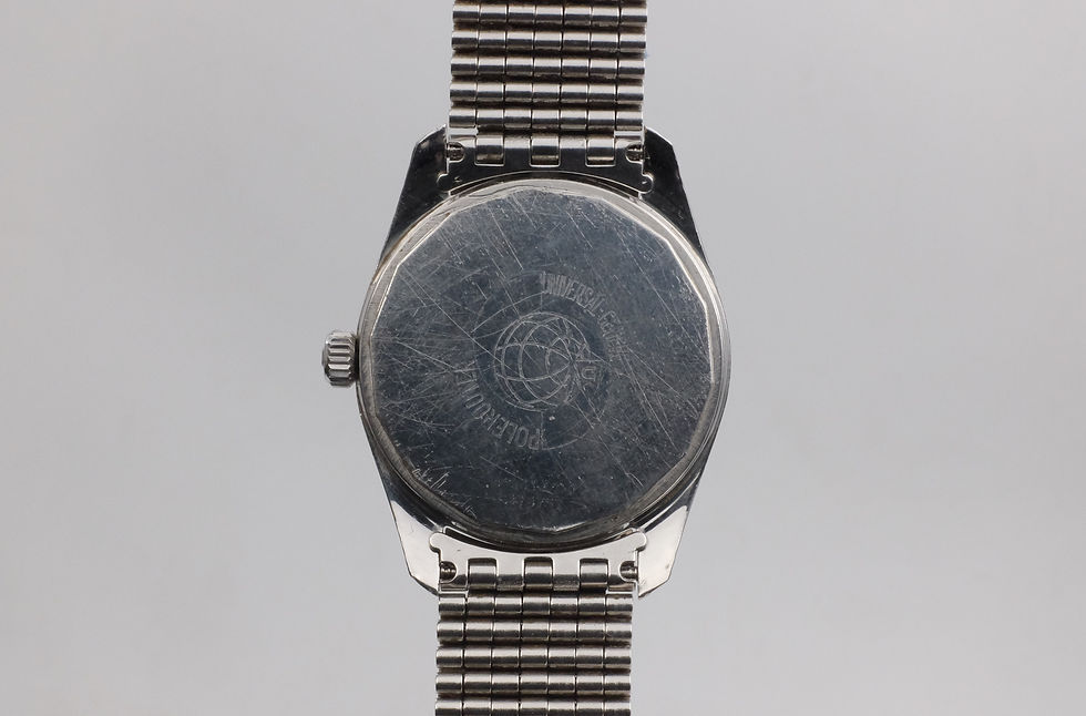 Thumbnail: Unpolished 1966 Universal Geneve Polerouter Date Ref. 869113/01 'NSA bracelet'