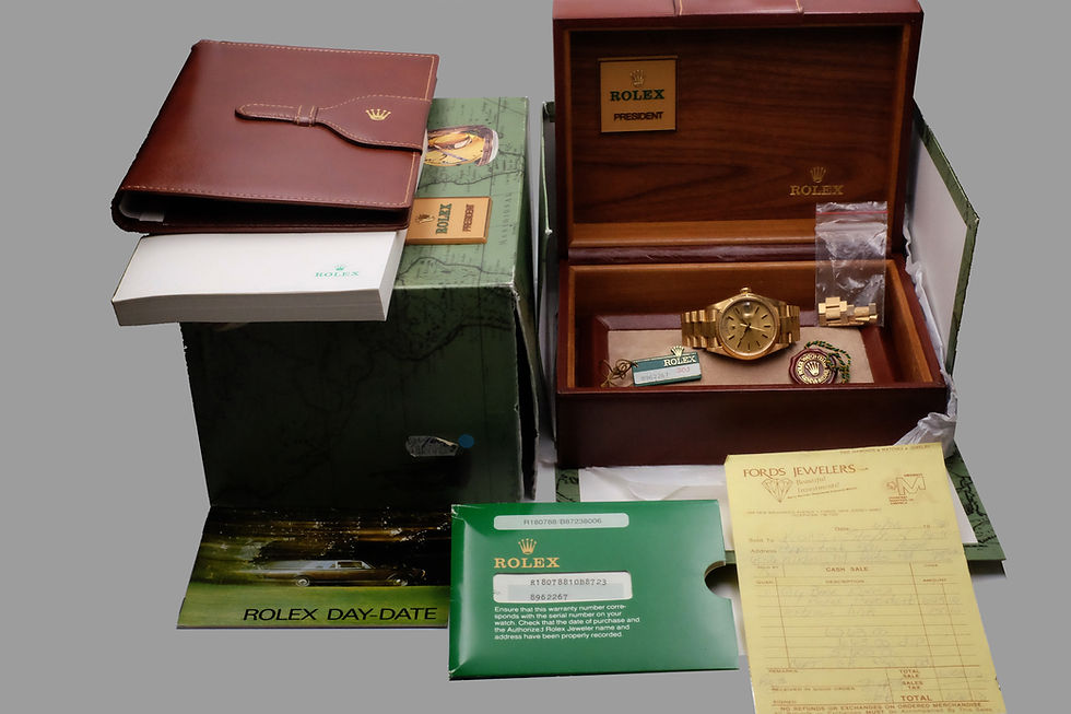 Thumbnail: 1986 Rolex Day-Date Ref. 18078 'Bark' Full Set