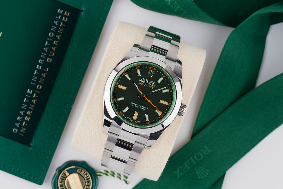 Thumbnail: 2023 Rolex Milgauss Ref. 116400GV Black Dial Partial Stickers NEW UNWORN