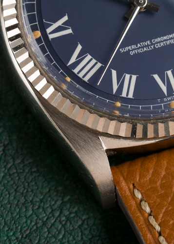 1972 Rolex Day-Date Ref. 1803 Blue 'Buckley' in 18K WG with Box