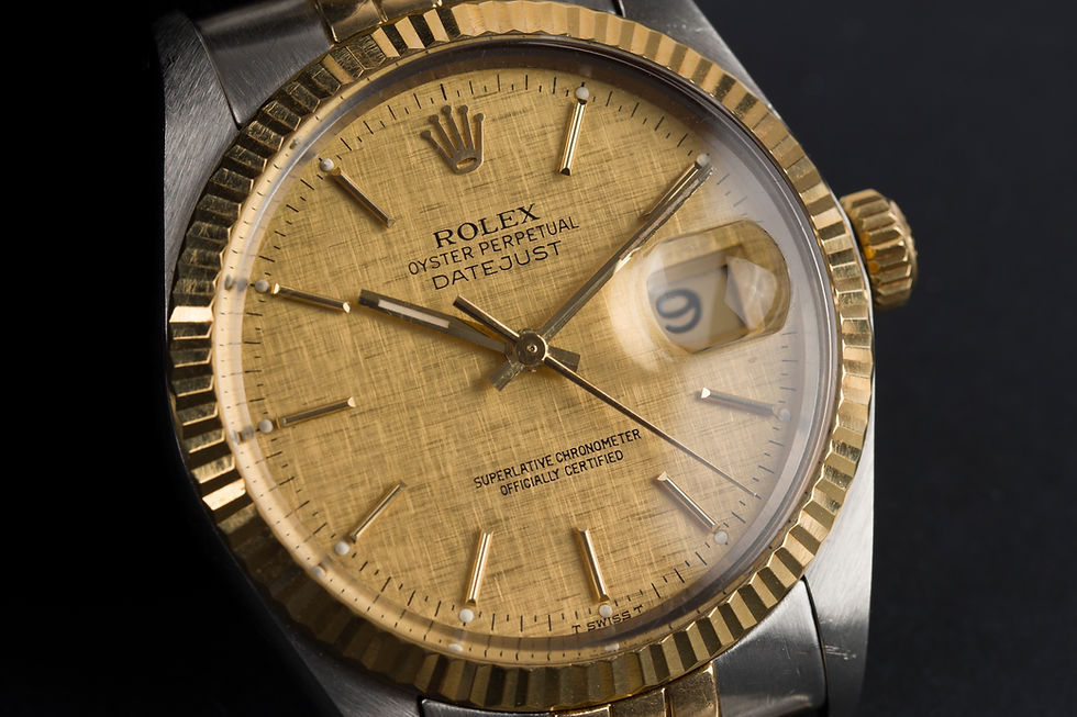 Thumbnail: 1976 Rolex Datejust Ref. 16013 golden 'Linen' dial