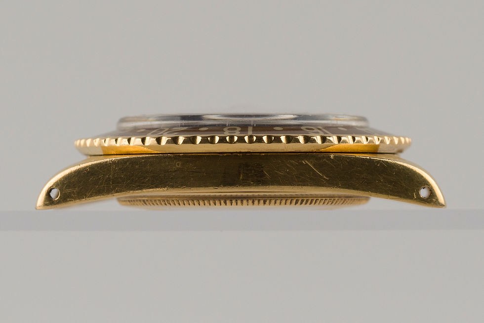 Thumbnail: 1974 Rolex GMT-Master Ref. 1675 MK 5 ‘Rootbeer’ Burgundy Nipple dial in 18K YG