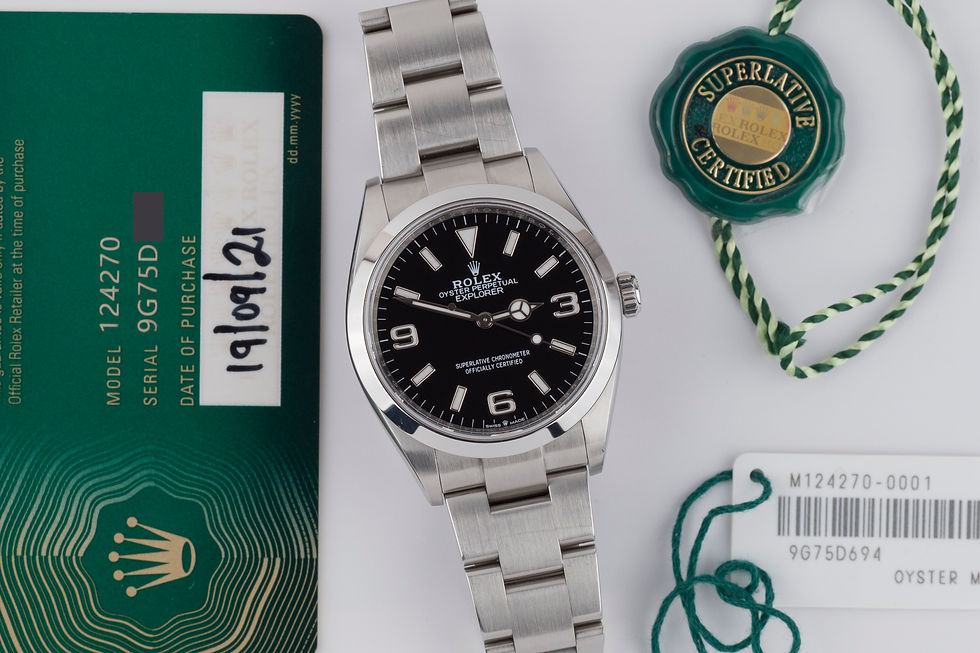 Thumbnail: 2021 Rolex Explorer 36 Ref. 124270 Unpolished Full Set