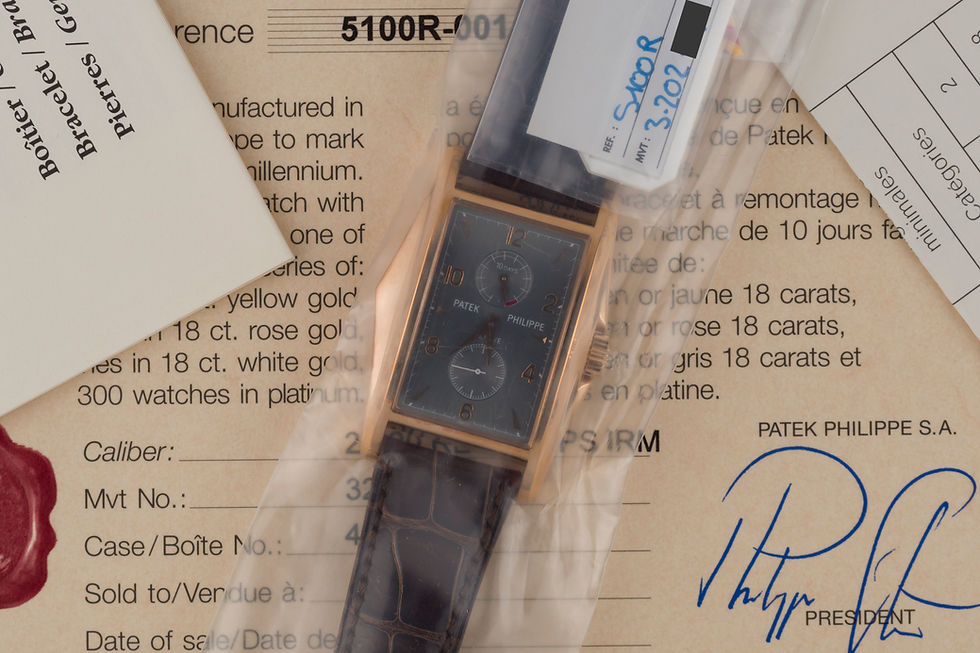 Thumbnail: NOS SINGLE-SEALED 2000 Patek Philippe Gondolo Ref. 5100R with Box and Papers