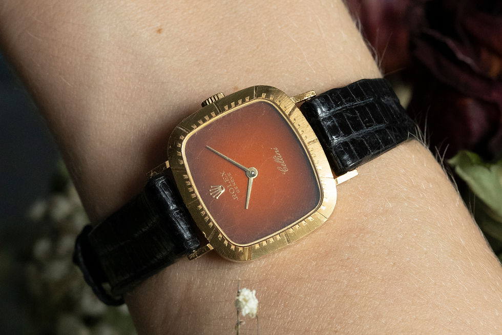 Thumbnail: 1995 Rolex Cellini Ref. 4082 with Bordeaux 'Vignette' dial in 18K YG Unpolished