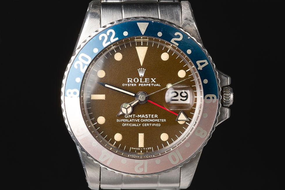 1969 Rolex GMT-Master Ref. 1675 Tropical MK1 'Long E' dial