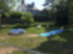 Paddling pool and water slide!