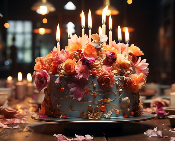 indulgent desserts-candlelit-table-celebration-love-of-happiness-generated-by-intelligence