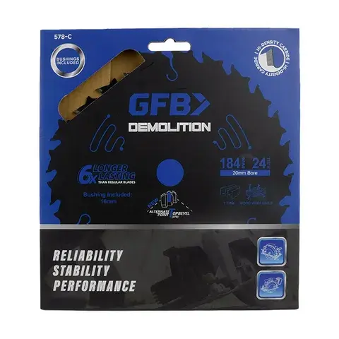 GFB 184mm x 24T Demolition Circular Saw Blade