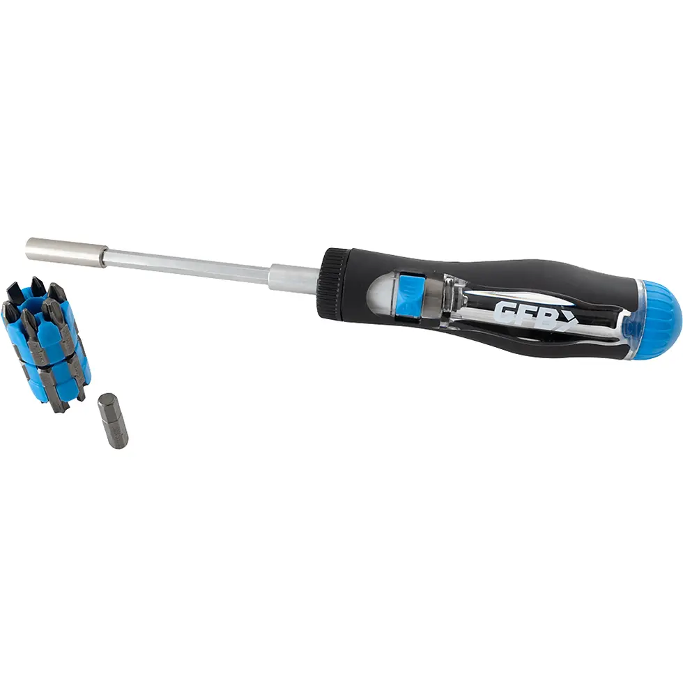 Thumbnail: GFB Ratchet Screwdriver 125mm Extendable Shaft W/ 12 Insert Bits