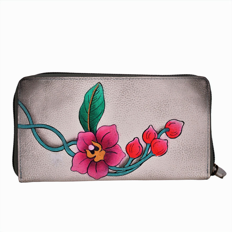 Eden's Blossom Hand Painted Leather Woman’s Wallet