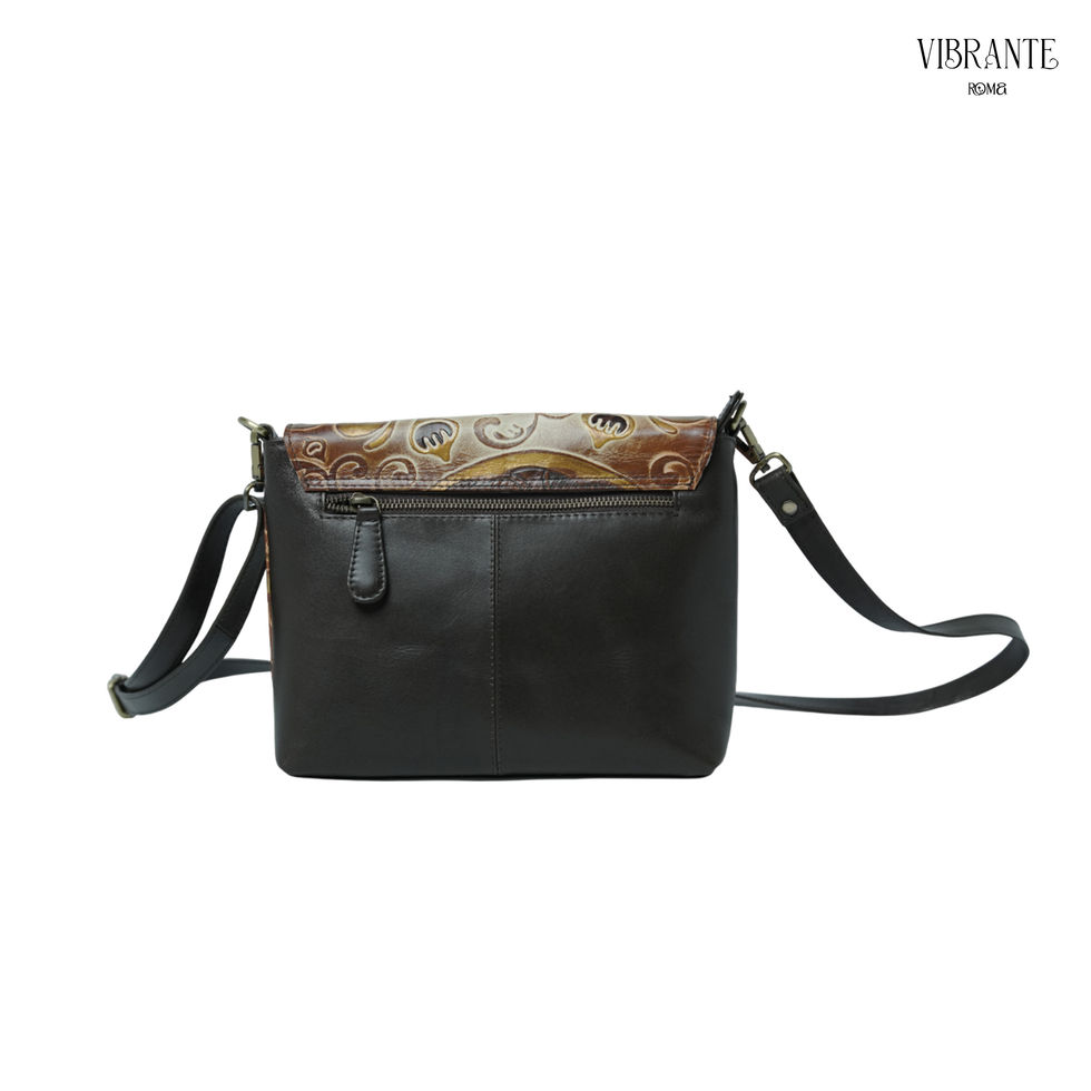 Charming Hibiscus Embossed Shoulder Bag