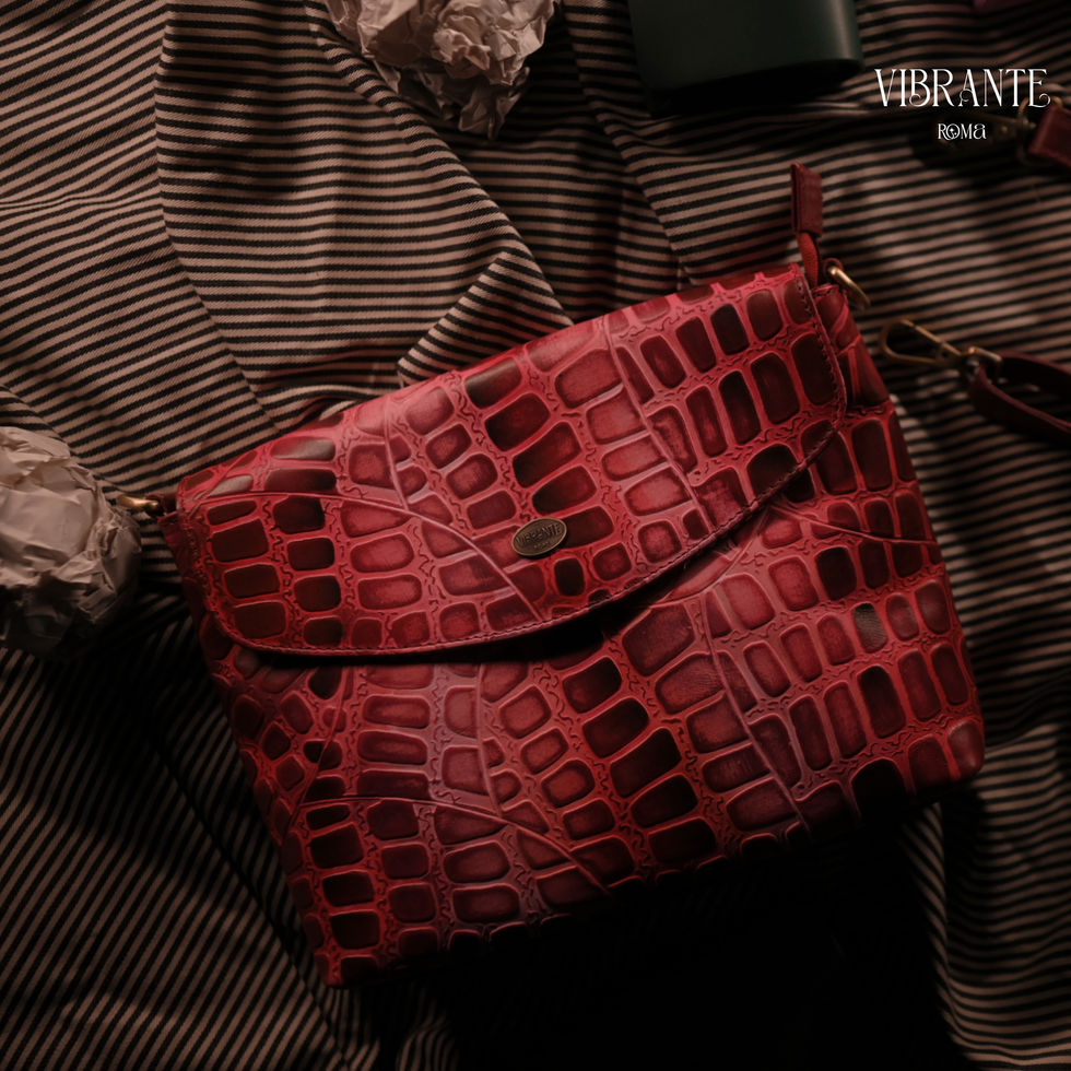 Mystic Croc Embossed Shoulder Bag